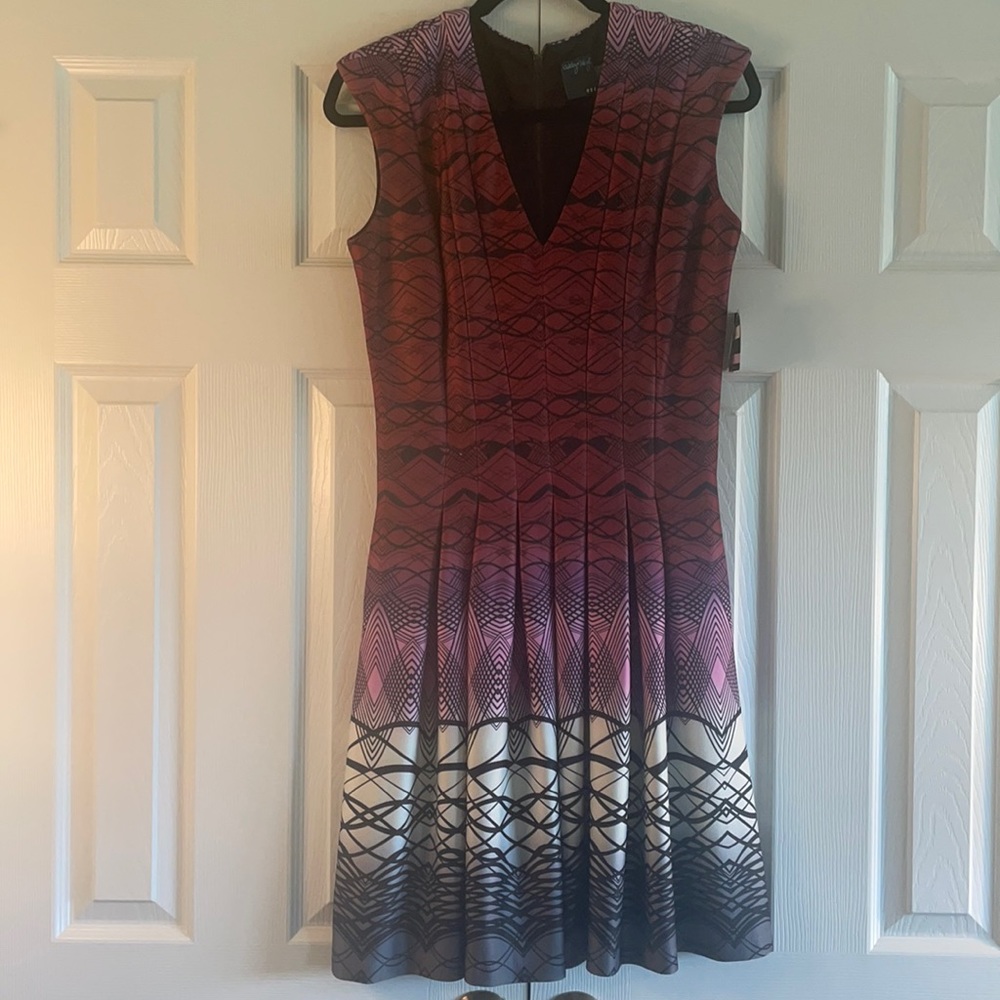 Gabby Skye, wine palette knee-length dress